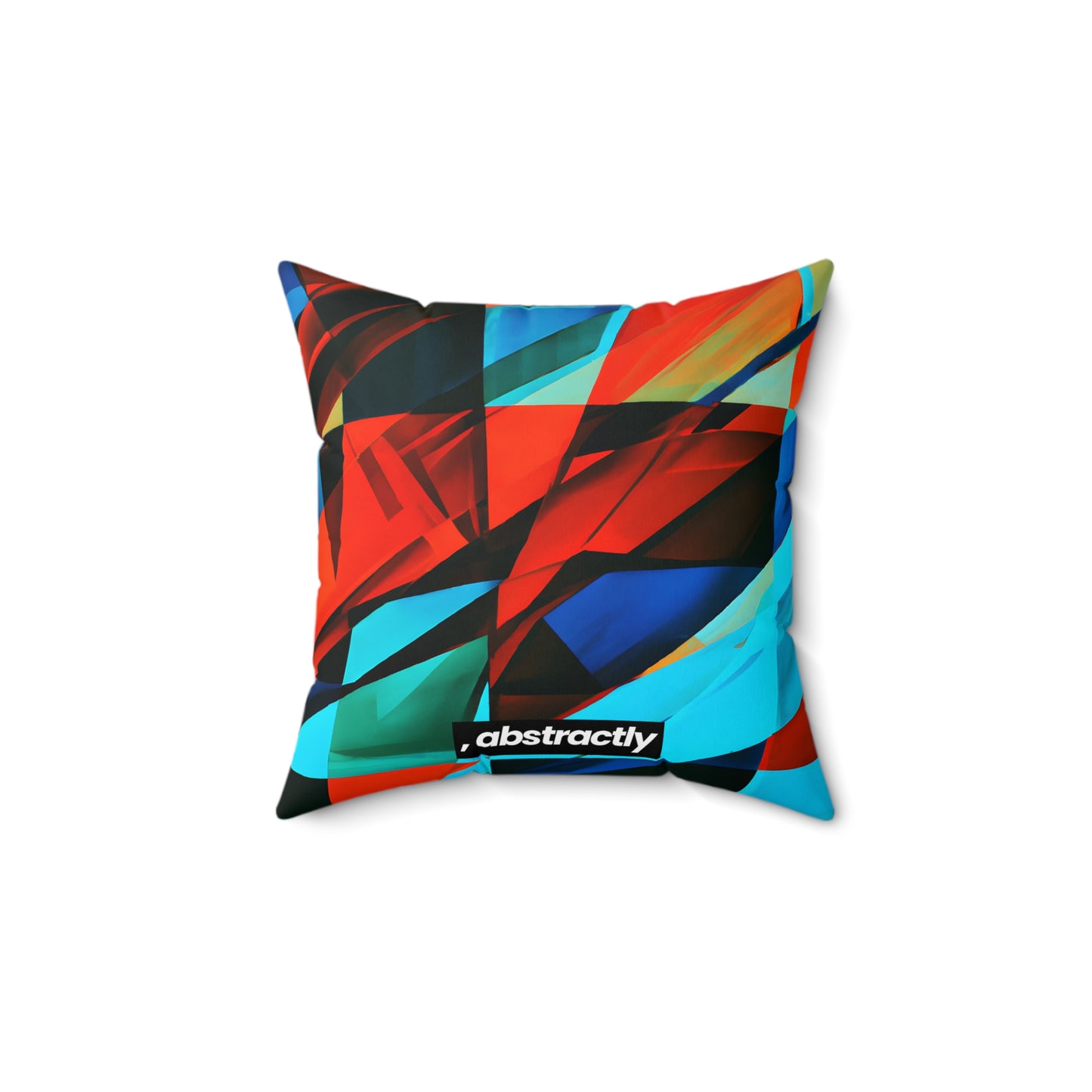 Helen Brandt - Electric Force, Abstractly - Faux Suede Throw Pillow