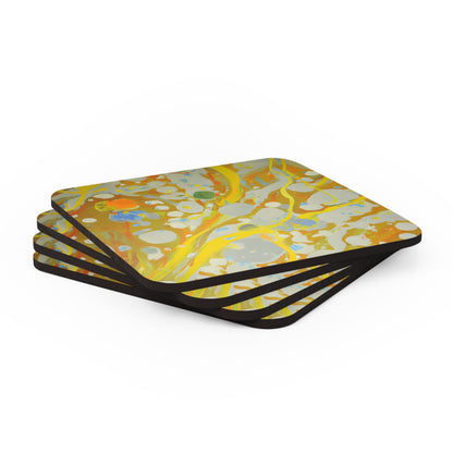 Heliofusionite - Chemistry, Abstractly - Corkwood Coaster Set of 4