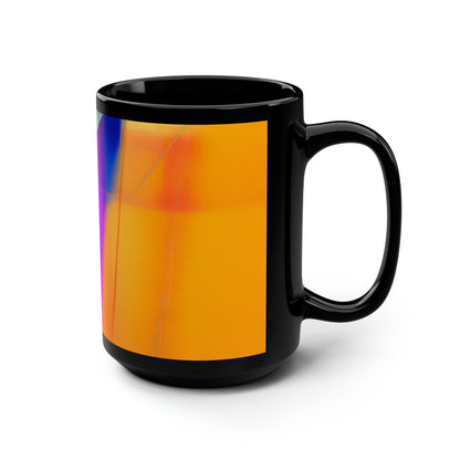 Curtis Klein - Friction Force, Abstractly - Black Ceramic Mug 15oz