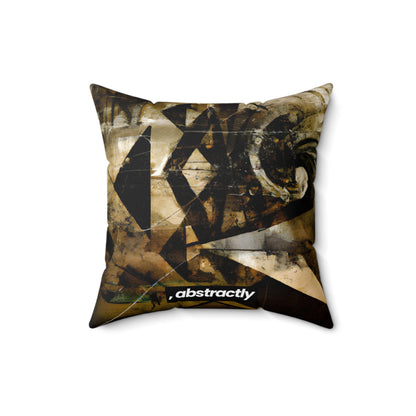 Amelia Barrington - Applied Force, Abstractly - Faux Suede Throw Pillow