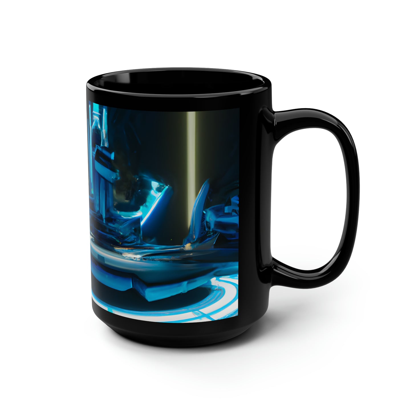 Vertex Financial - Asset, Abstractly - Black Ceramic Mug 15oz