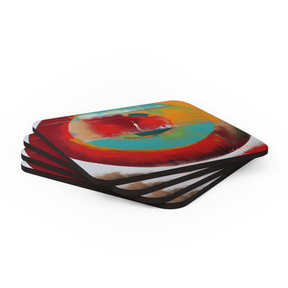 Solarium Angularite - Argon, Abstractly - Corkwood Coaster Set of 4