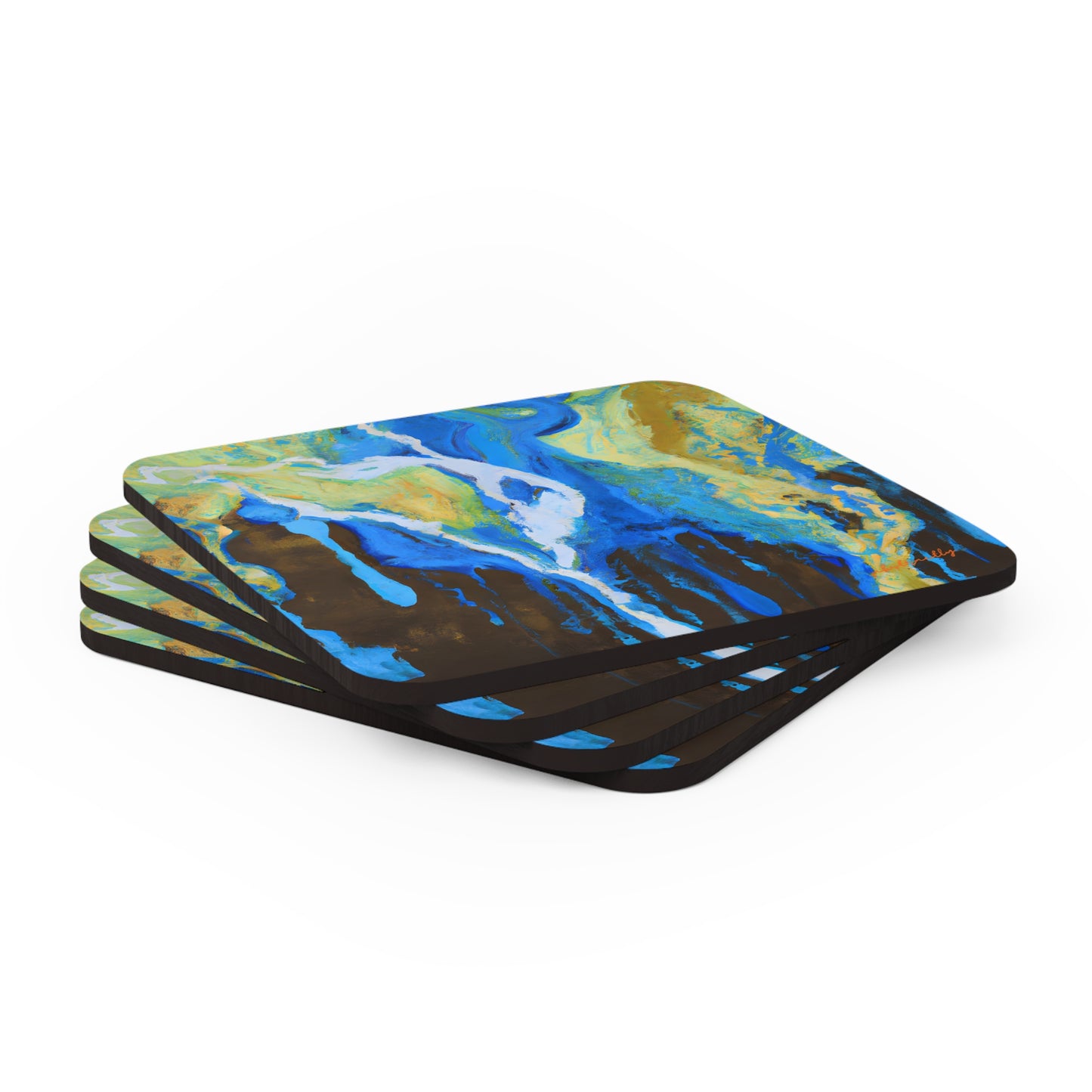 Beryllium Starfire - Chemistry, Abstractly - Corkwood Coaster Set of 4