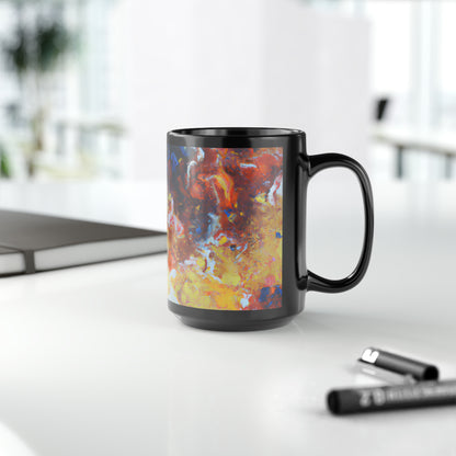 Neumannium Hexanate - Chemistry, Abstractly - Black Ceramic Mug 15oz