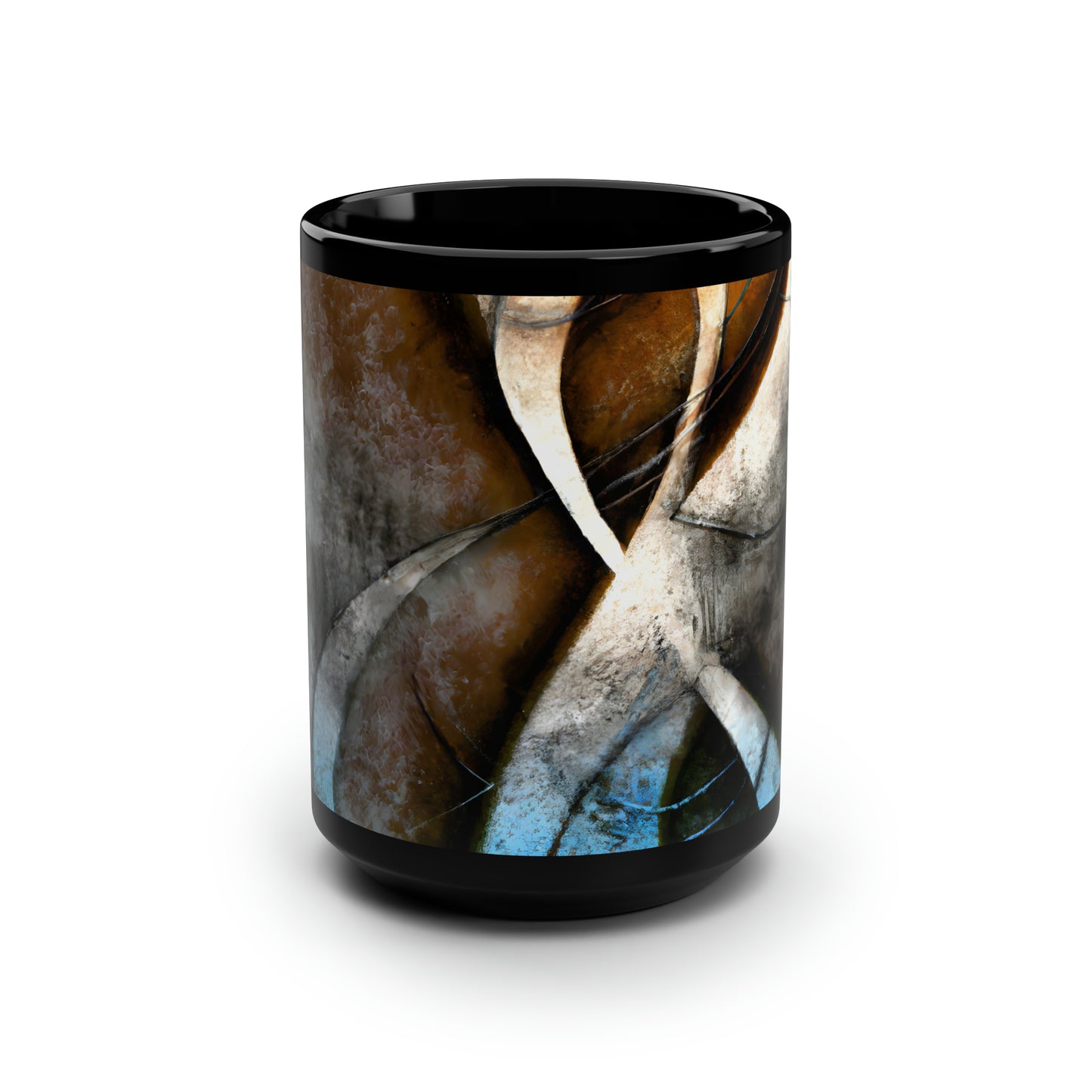 Theodore Calhoun - Spring Force, Abstractly - Black Ceramic Mug 15oz