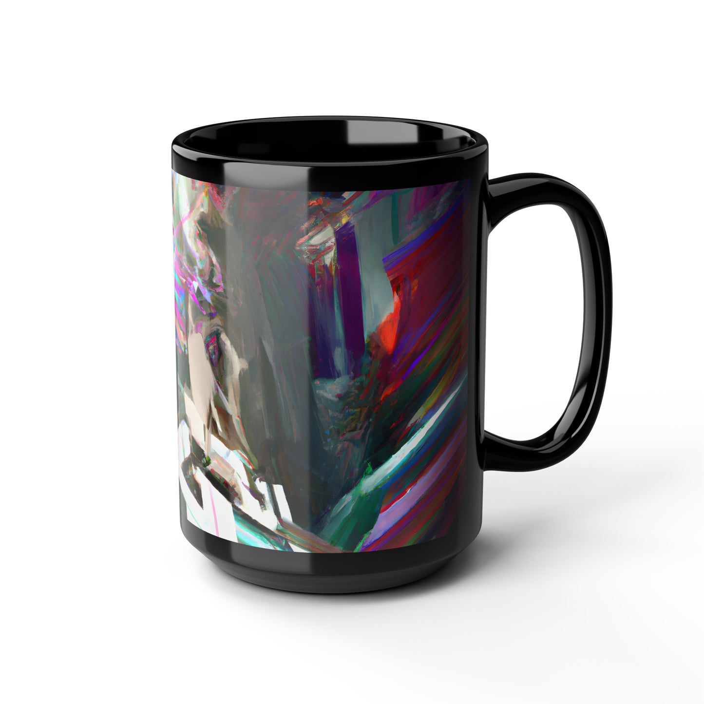 Vertex Integrity - Accrual, Abstractly - Black Ceramic Mug 15oz