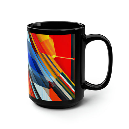 Joshua Fiedler - Air Resistance Force, Abstractly - Black Ceramic Mug 15oz