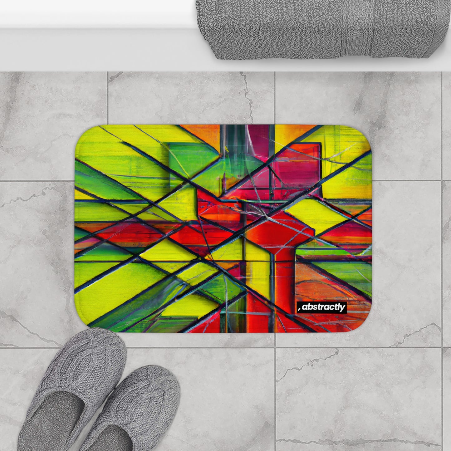 Rosalind Munroe - Electric Force, Abstractly - Bath Mat