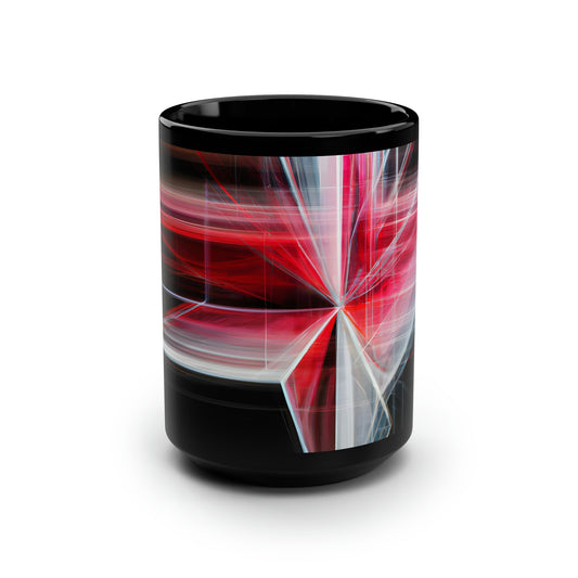 Oliver Schrodinger - Weak Force, Abstractly - Black Ceramic Mug 15oz