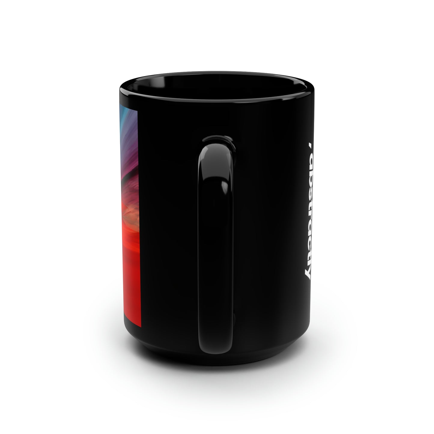 Barbara Fitzpatrick - Magnetic Force, Abstractly - Black Ceramic Mug 15oz