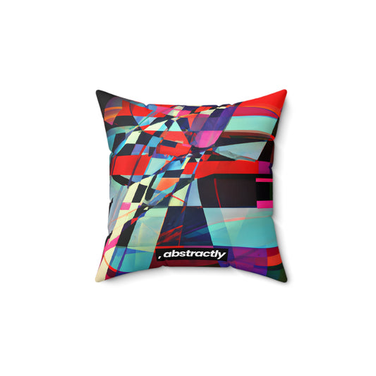 Fiona Breslin - Electric Force, Abstractly - Faux Suede Throw Pillow