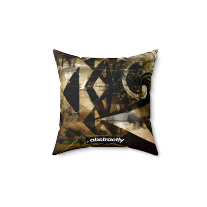 Amelia Barrington - Applied Force, Abstractly - Faux Suede Throw Pillow