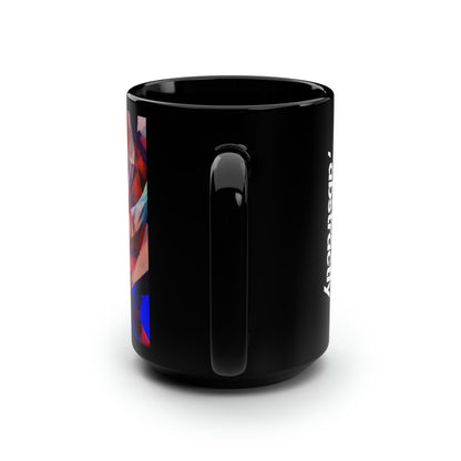 Virginia Berkeley - Normal Force, Abstractly - Black Ceramic Mug 15oz