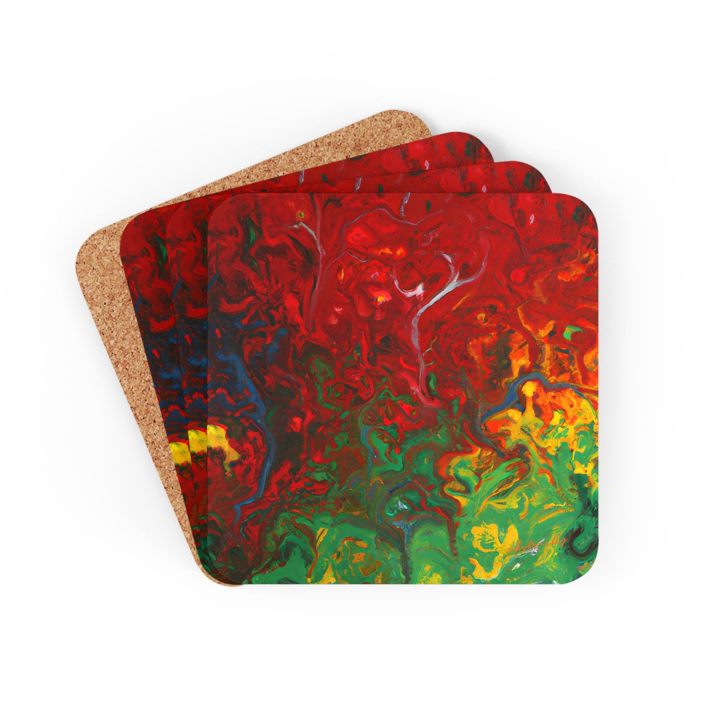 Ionisperse - Chemistry, Abstractly - Corkwood Coaster Set of 4