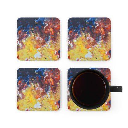 Neumannium Hexanate - Chemistry, Abstractly - Corkwood Coaster Set of 4