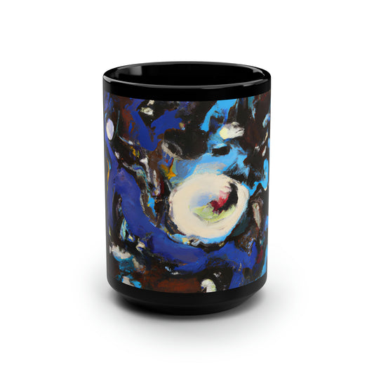 Fluxion Nitrate - Chemistry, Abstractly - Black Ceramic Mug 15oz