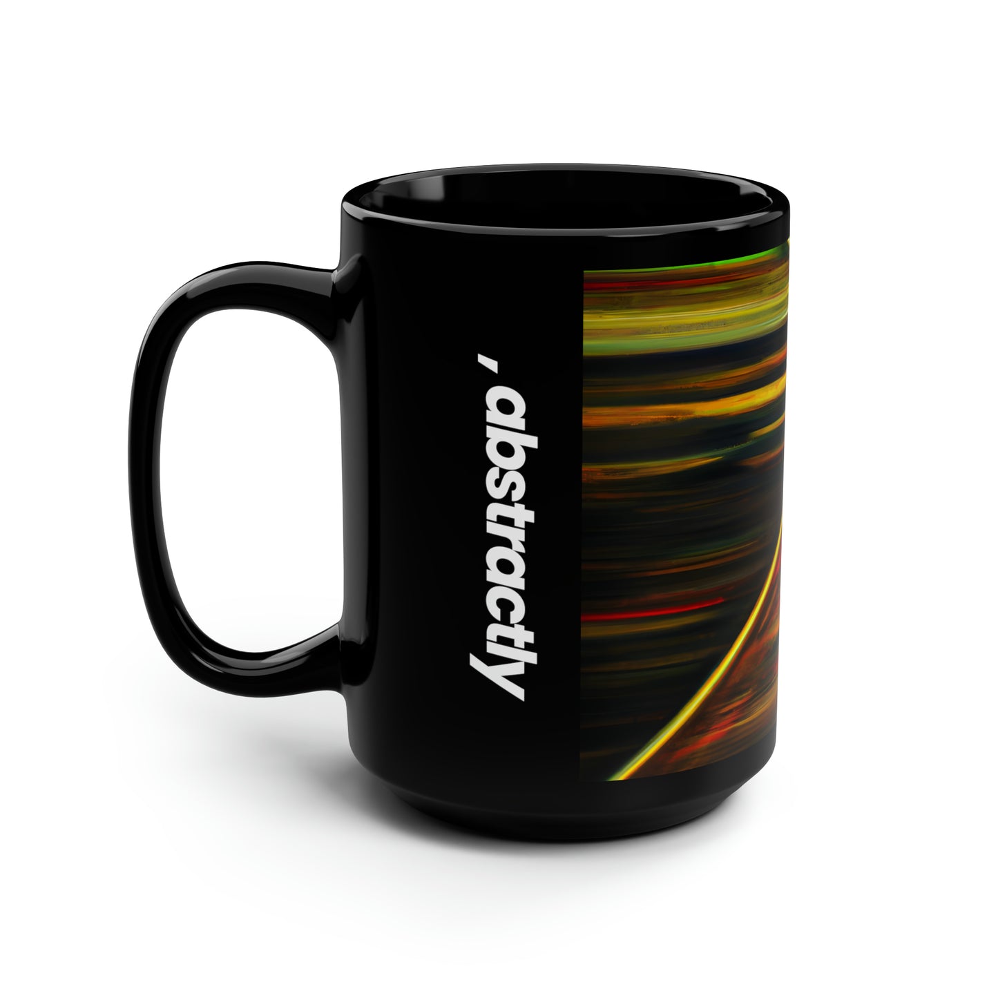 Margaret Hessler - Electric Force, Abstractly - Black Ceramic Mug 15oz