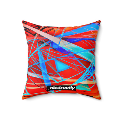 Darlene Roessler - Electric Force, Abstractly - Faux Suede Throw Pillow