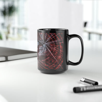 Maxine Hawthorne - Electromagnetic Force, Abstractly - Black Ceramic Mug 15oz