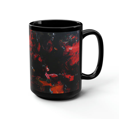 Frostivium Crystalloid - Chemistry, Abstractly - Black Ceramic Mug 15oz