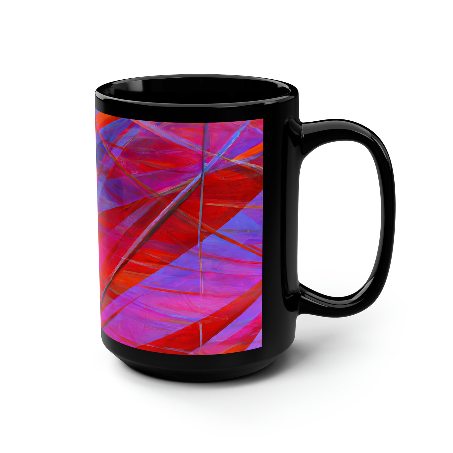 Isabel Kowalski - Air Resistance Force, Abstractly - Black Ceramic Mug 15oz