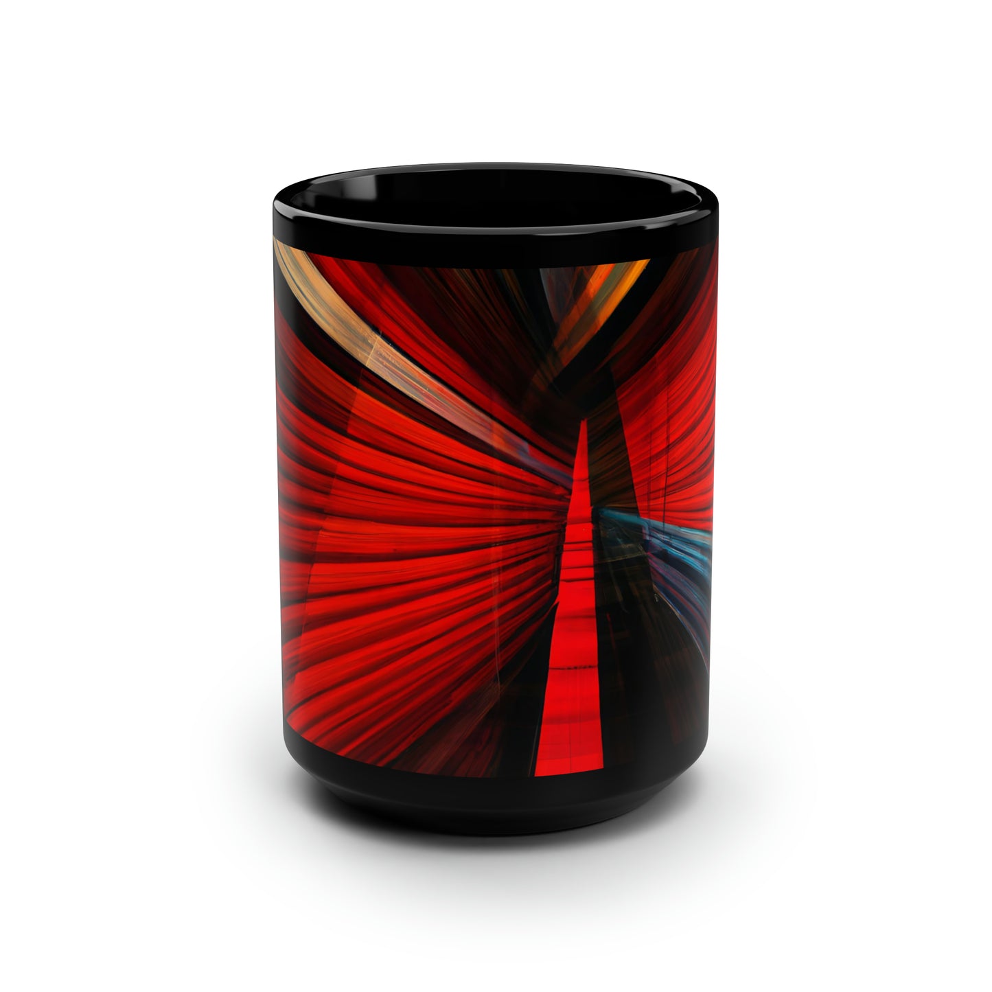 Eleanor Finchley - Electromagnetic Force, Abstractly - Black Ceramic Mug 15oz