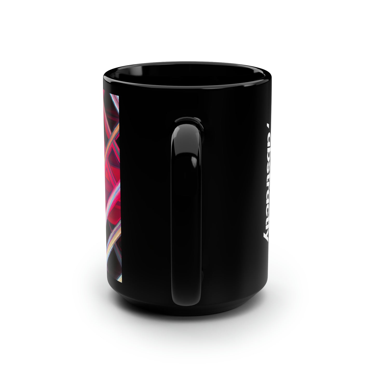 Dale Horowitz - Spring Force, Abstractly - Black Ceramic Mug 15oz