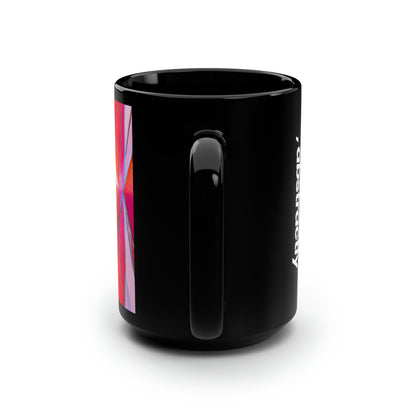 Valerie Radcliffe - Air Resistance Force, Abstractly - Black Ceramic Mug 15oz