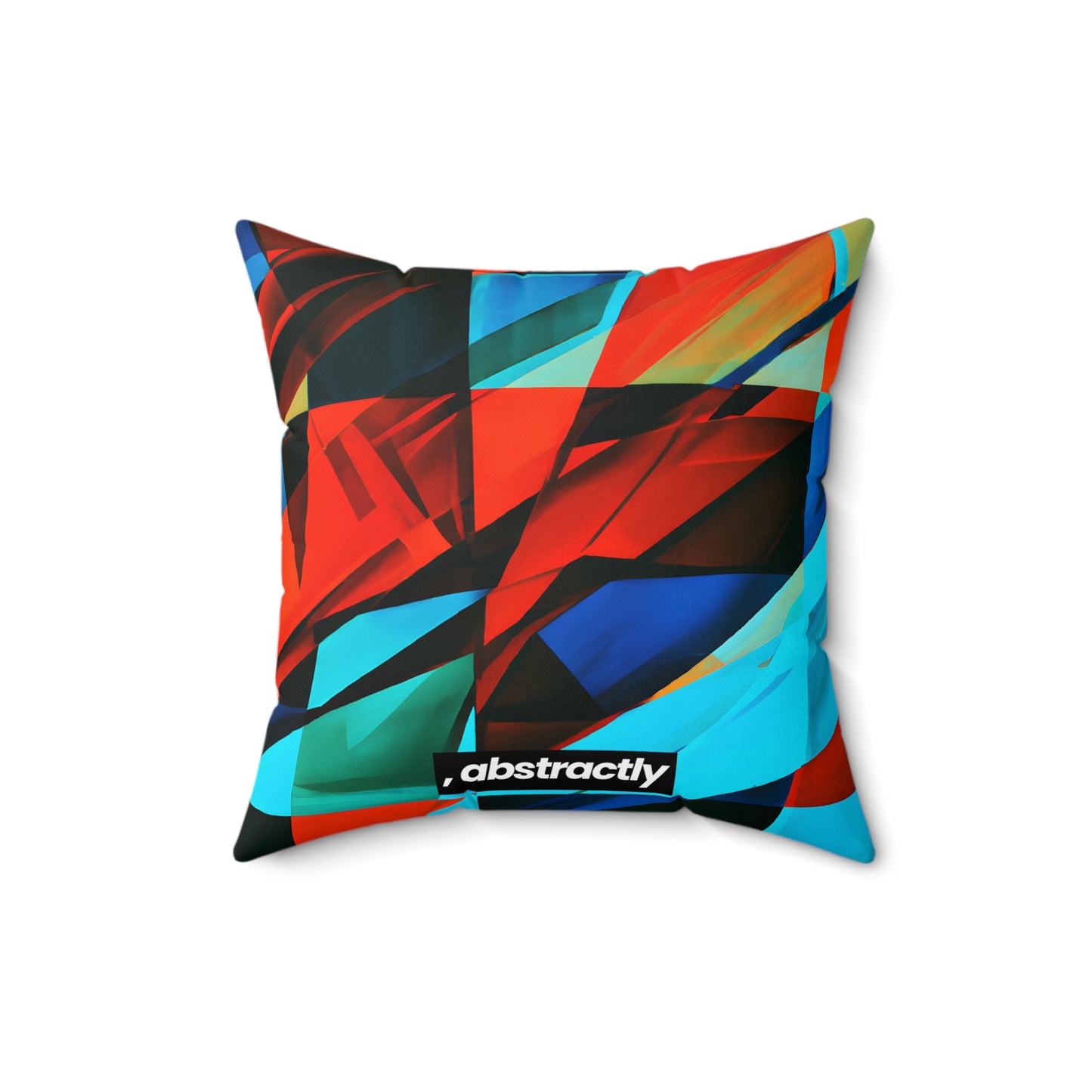 Helen Brandt - Electric Force, Abstractly - Faux Suede Throw Pillow