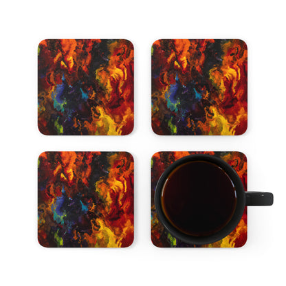 Herrmannite Fusionium - Chemistry, Abstractly - Corkwood Coaster Set of 4