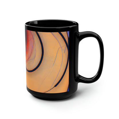 Marilyn Schwartz - Air Resistance Force, Abstractly - Black Ceramic Mug 15oz