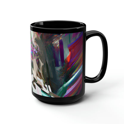 Vertex Integrity - Accrual, Abstractly - Black Ceramic Mug 15oz