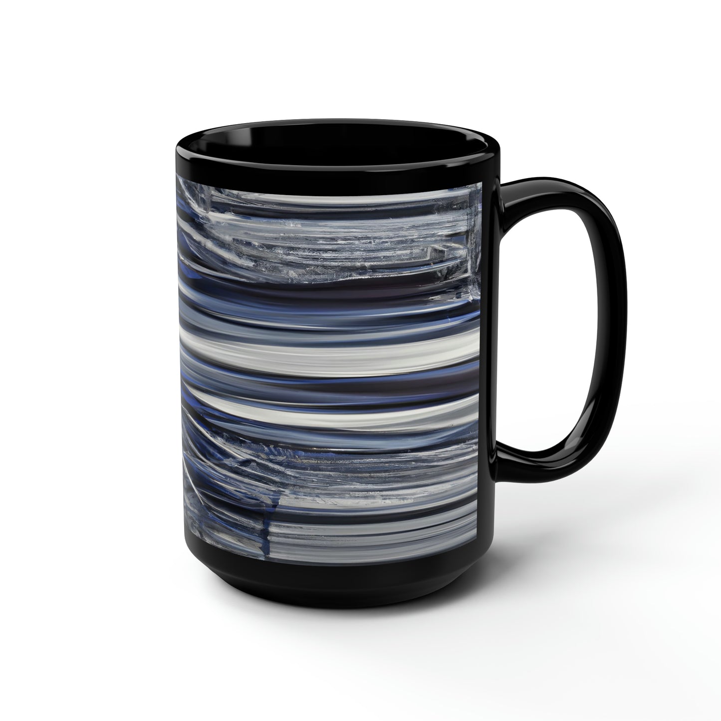 Victoria Eisenhardt - Spring Force, Abstractly - Black Ceramic Mug 15oz