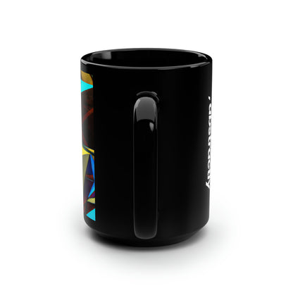 Julian Firth - Friction Force, Abstractly - Black Ceramic Mug 15oz