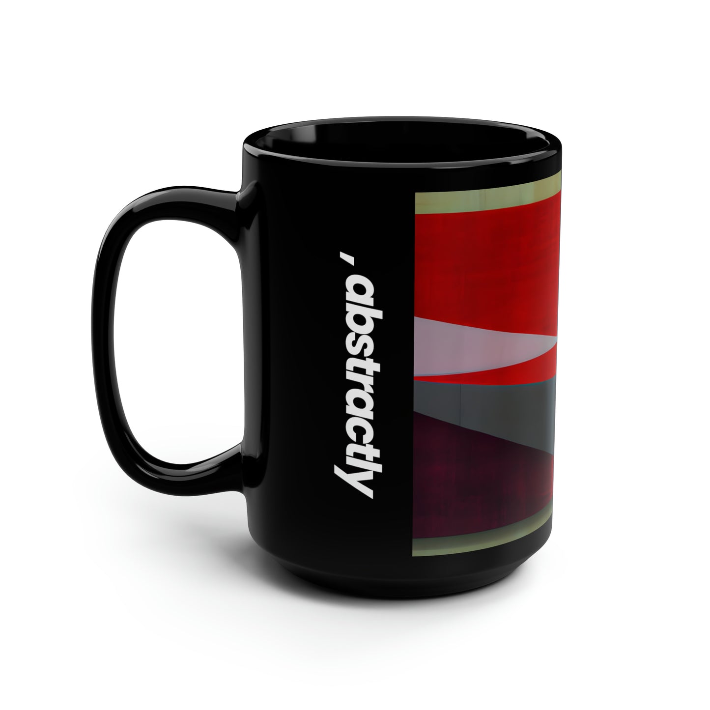 Thomas Sanderson - Friction Force, Abstractly - Black Ceramic Mug 15oz