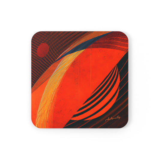 Nora Eisenberg - Normal Force, Abstractly - Corkwood Coaster Set of 4