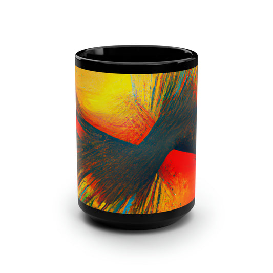 Frances Richter - Gravity Force, Abstractly - Black Ceramic Mug 15oz