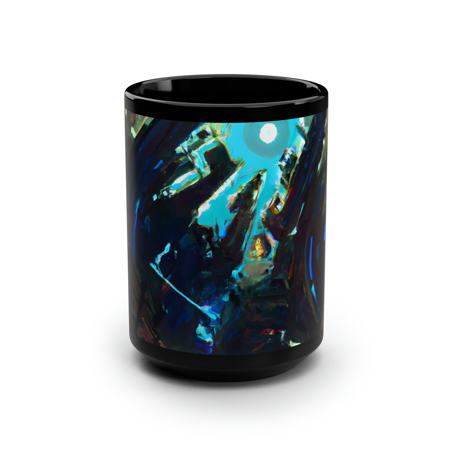 Summit Ledger - Principle, Abstractly - Black Ceramic Mug 15oz