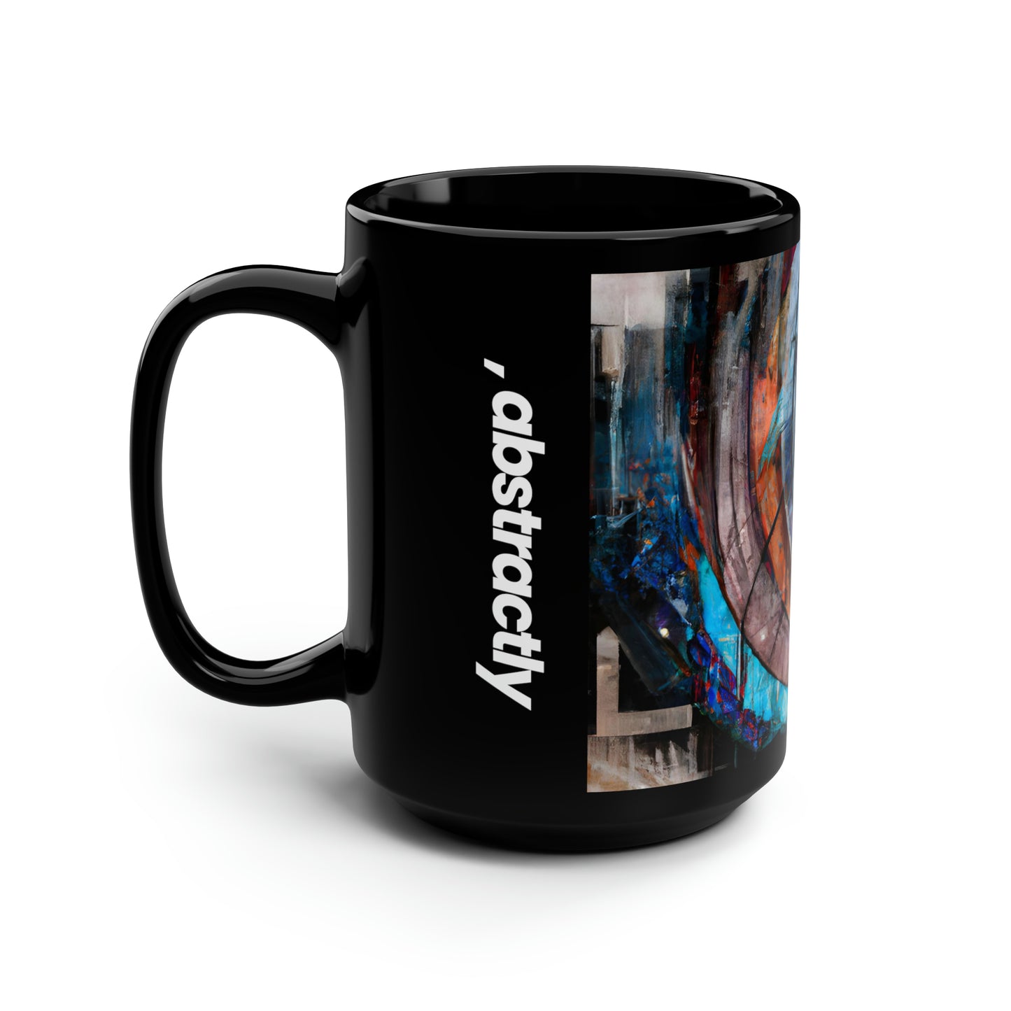 Rose Strauss - Gravity Force, Abstractly - Black Ceramic Mug 15oz