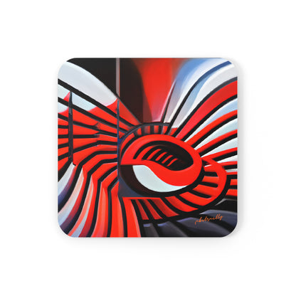 Aaron Feldman - Electric Force, Abstractly - Corkwood Coaster Set of 4