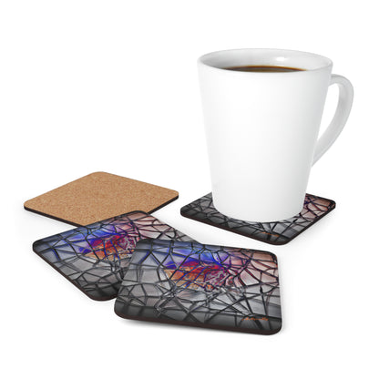 Elise Harrington - Tension Force, Abstractly - Corkwood Coaster Set of 4