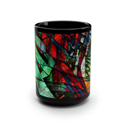 Nora Blythe - Gravity Force, Abstractly - Black Ceramic Mug 15oz