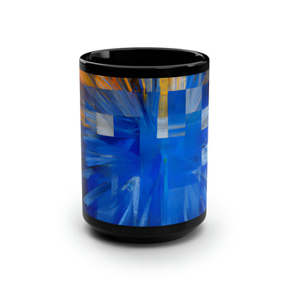 Adelaide Sinclair - Tension Force, Abstractly - Black Ceramic Mug 15oz