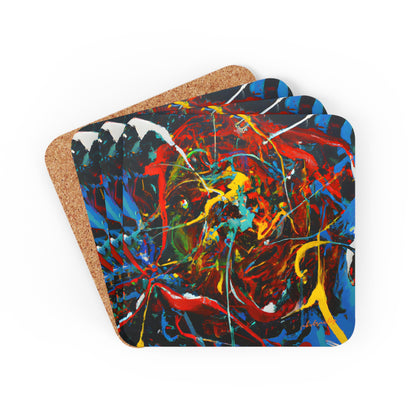 Galactic Ironium - Chemistry, Abstractly - Corkwood Coaster Set of 4