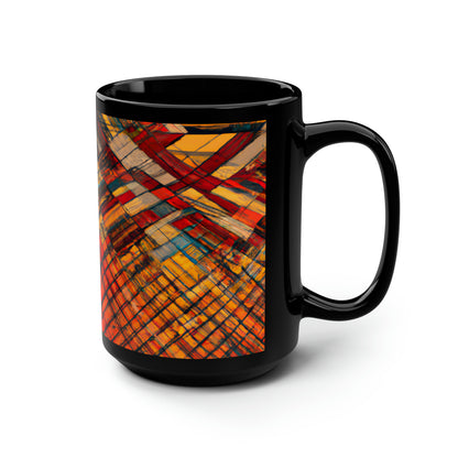 Milo Radcliffe - Strong Force, Abstractly - Black Ceramic Mug 15oz