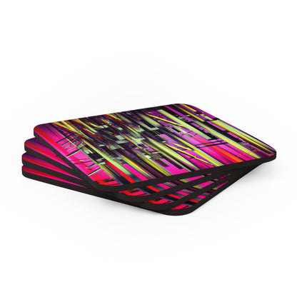 Anastasia Klimenko - Air Resistance Force, Abstractly - Corkwood Coaster Set of 4