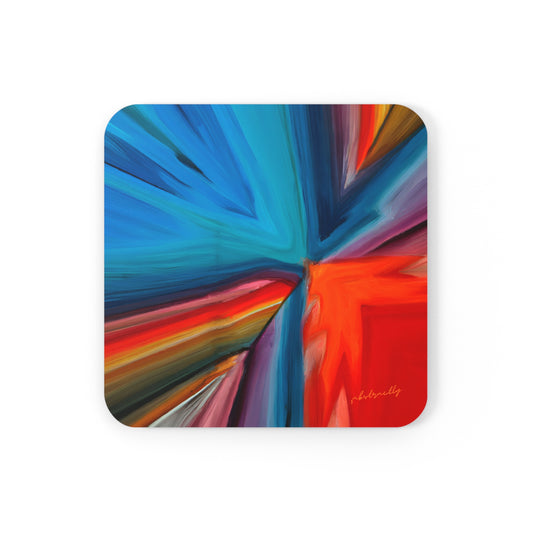 Barbara Fitzpatrick - Magnetic Force, Abstractly - Corkwood Coaster Set of 4