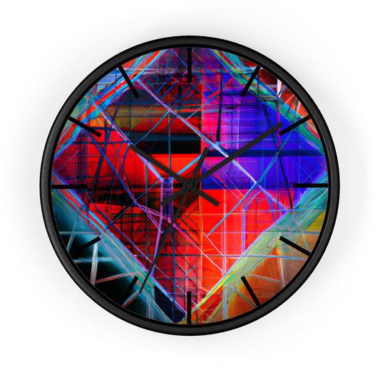 Isabella Rutherford - Gravity Force, Abstractly - Wall Clock