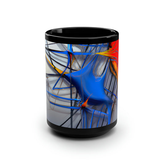 Ernestine Northwood - Friction Force, Abstractly - Black Ceramic Mug 15oz