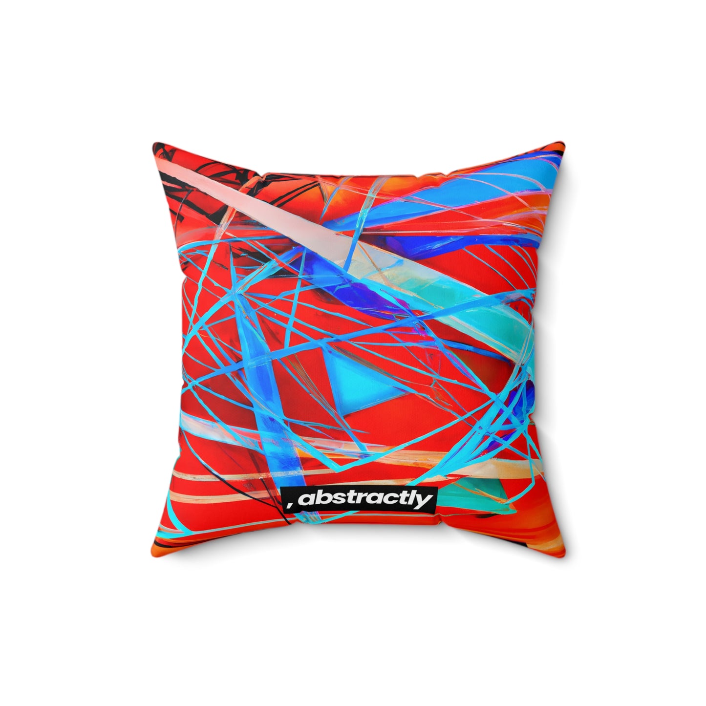 Darlene Roessler - Electric Force, Abstractly - Faux Suede Throw Pillow